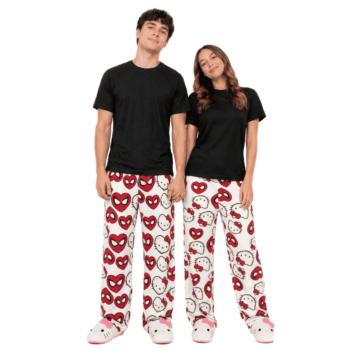 Hello Kitty x Spiderman White Thin Pajama Pants