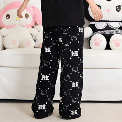 Hello Kitty Dark HK Monogram Pajama Pants