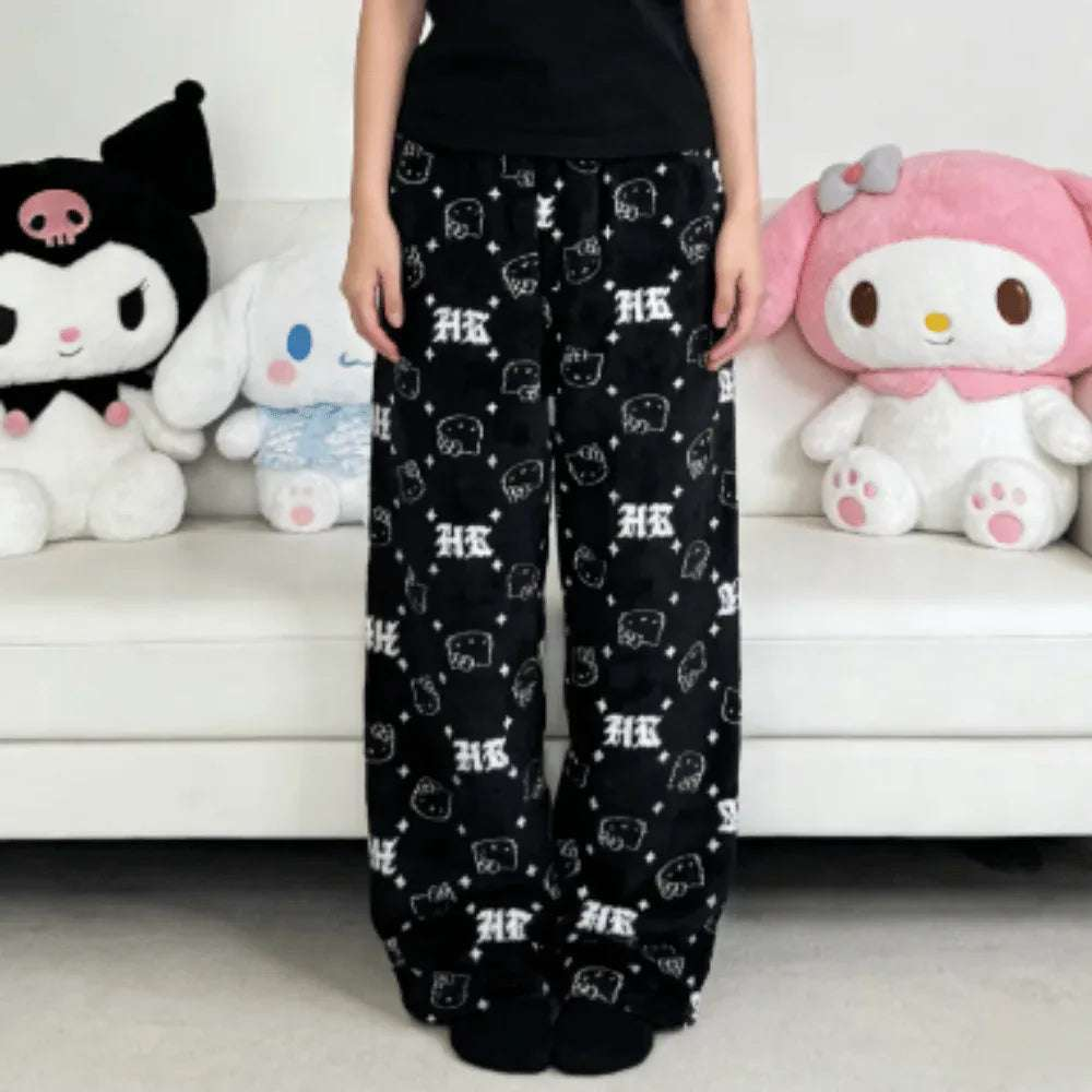 Hello Kitty Dark HK Monogram Pajama Pants
