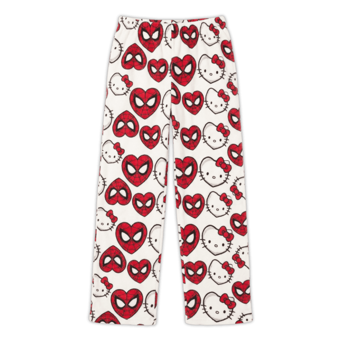 Hello Kitty x Spiderman White Thin Pajama Pants
