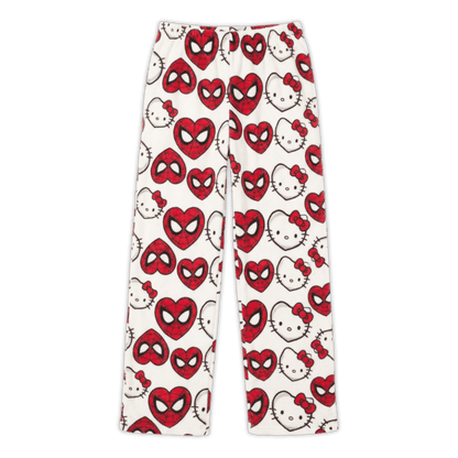 Hello Kitty x Spiderman White Thin Pajama Pants