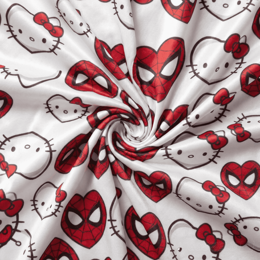 Hello Kitty x Spiderman White Thin Pajama Pants