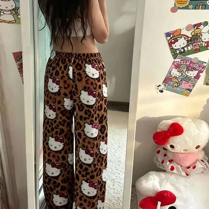 Hello Kitty Leopard Print Pajama Pants