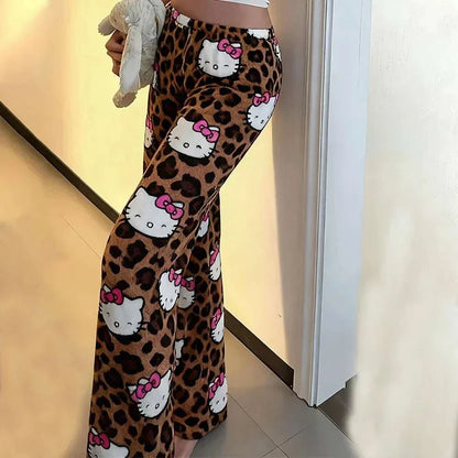 Hello Kitty Leopard Print Pajama Pants