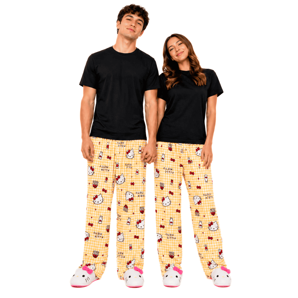 Hello Kitty Yellow Gingham Thin Pajama Pants