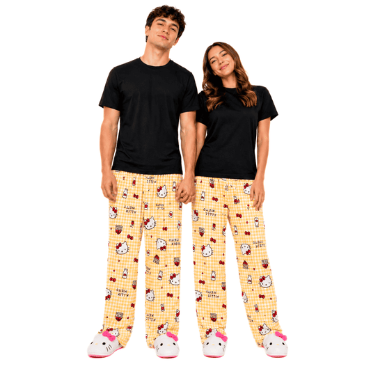 Hello Kitty Yellow Gingham Thin Pajama Pants