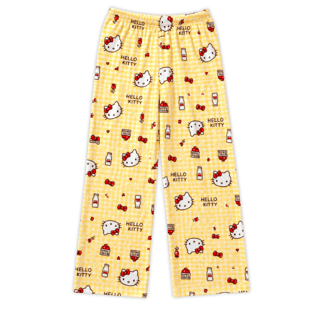 Hello Kitty Yellow Gingham Thin Pajama Pants