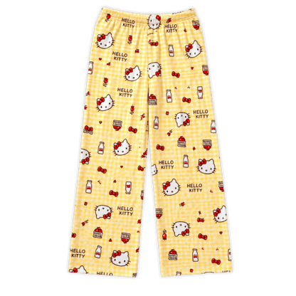 Hello Kitty Yellow Gingham Thin Pajama Pants